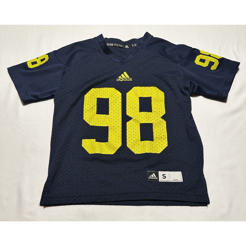 Michigan Wolverines #98 Adidas Football Jersey Youth Boys Size Small *READ
